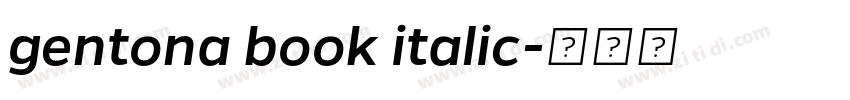 gentona book italic字体转换